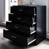 Gloss Frontage Chest Of 4 Drawers Cabinets Hallway Storage Bedroom Furniture UK