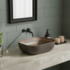 Vintage Wood Grain Rectangle Ceramic Vessel Sink 500 x 392mm Countertop Basin