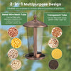 2-in-1 Outdoor Hanging Bird Feeder Weatherproof Wild Bird Feeder Garden Decor