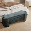 Upholstered Bed End Bench Ottoman Storage Lounge Bench Chenille Window Seat