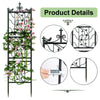 2pcs Heavy Duty Metal Garden Trellis Fence Plant Climbing Stand Bird Leaf Shaped
