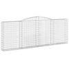 Arched Gabion Baskets 3 pcs 400x30x140/160 cm Galvanised Iron