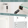 Mirror Jewelry Cabinet Lockable LED Jewelry Armoire Storage Organizer with Light