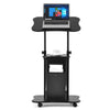 Mobile Sit to Stand Desk Home Adjustable Rolling Laptop Standing Desk