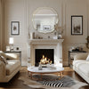 32”Large Round Wall Mirror Gorgeous Accent Vanity Mirror Side Hallway Sofa Scene
