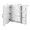 Mondeer Bathroom Mirror Cabinet with Metal Water Filter Plate 65*15*65cm White