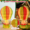 4.5FT LED Christmas Santa Claus with Hot Air Balloon Pre-lit Xmas Decoration