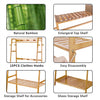 Heavy Duty Bamboo Clothes Rail Coat Rack Garment Stand Shoe Storage Corner Shelf