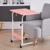 Mobile Over Bed Chair Table Overbed Height Adjustable Laptop Tray Stand PC Desk