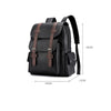 New Mens Travel Backpack PU Leather Satchel Laptop Bag Camping Hiking Rucksack