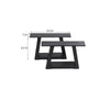 2x Industrial Steel Table Legs Stand Feet Trapezium X A Sandglass Shape Frame UK