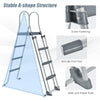 122CM Swimming Pool Ladder A-Shaped Stainless Steel Above Ground Safety Ladder