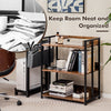 3-Tier Bookshelf Industrial Corner Bookcase Floor Storage Shelf Display Rack