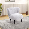 Modern Accent Armchair Single Sofa Soft Upholstered Chenille Bedroom Wooden Legs