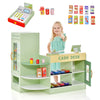 Kids Pretend Play Grocery Store Toy Set Children Wooden Supermarket Playset