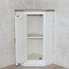 Off White Painted Corner Bathroom Furniture Vanity Cabinet Cupboard with Storage
