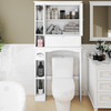 Over Toilet Storage Cabinet Space Saver Shelves Cupboard Freestanding White
