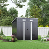 Galvanized Steel Garden Metal 6 x 4ft 2 Sheds Outdoor Storage Ventilation W Base