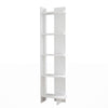UK Tall Corner Bookcase Shelf 5 Tier Bookshelf Storage Rack Display Unit Stand