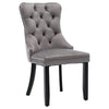 Set of 4 Velvet Dining Chairs High Back Wooden Legs for Home Dining Room Kitchen