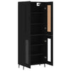 Camerina Highboard Black 69.5x34x180 Engineered Wood,Highboard with Ample W9F1
