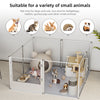 8/10/12 Panels Acrylic Dog Playpen Expandable Pet Puppy Rabbit Animal Cage Hutch