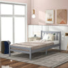 Merax Single Bed 3ft Solid Wooden Bed Frame Bedroom Furniture Adults/Kids 90x190