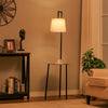 Chic Corner LED Floor Standing Lamp Bookshelf Home Office Light W/Coffee Table