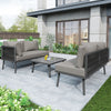 Garden Furniture Set 5 Seater Outdoor Conservatory Lounge Corner Sofa with Table