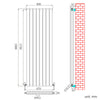Horizontal Vertical Radiator Flat Panel Oval Column Heating Rad 1800/1600/600