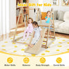 Kids 3-in-1 Foldable Wooden Climbing Toys w/Adjustable Swing Natural