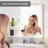 Dressing Table with LED Lights Vanity Makeup Table with 4 Storage Drawer Stool