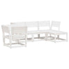 5 Piece Garden Set White Solid Wood E1A0