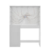 Large White Dressing Table Set with LED Lights Mirror and Makeup Cushioned Stool