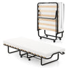 Folding Bed Rollaway Bed Portable Metal Guest Bed With 10cm Memory Foam Mattress
