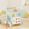 Montessori Walking Toy Wooden Baby Walker w/Wheels-Green