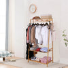 Solid Wood Coat Rack Stand Clothes Hanging Rail Rack Shelf Closet Portable Use