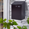 Wall Mounted Outdoor Large Lockable Mailbox Steel Locking Home Letter Post Box