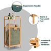 Tilt-out Laundry Hamper Space-saving Bamboo Wood Laundry Shelf Laundry Hamper
