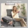 Power Recliner Armchair with Quiet Motor, Massage Reclining Chair, Grey