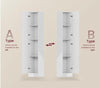 190cm High Gloss Slimline Bathroom Tallboy Free Standing Cabinet Tall Storage