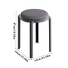 Set of 6 Sherpa Fleece Stools Kitchen Dining Chairs Living Room Stools Sets Grey