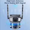 Solar Triple-Lens Linkage Camera 10X Zoom WiFi Security Cameras Surveillance