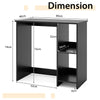 Small Computer Desk 80cm Home Office Desk Study Writing Desk-Black