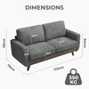 3 Seater Corduroy Sofa Modern Sofa Couch Settee Armchair Room Home Office 172cm