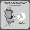Ergonomic High Back Gaming Chair for Adults with Footrest, Lumbar Support, Grey