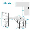 Flamaker Computer Desk with Storage Shelves L Shaped Desk Home Office Coner Desk