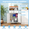 Kitchen Storage Cabinet 2 Door Buffet Sideboard with 2 Drawers White