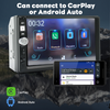 Double DIN Wireless Apple CarPlay Stereo Radio Android Auto Touch Screen Camera