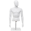 Mannequin Torso Manikin Dress Form Adjustable Male Half Body Model W/ Iron Stand